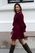 Livunn Cord Dress - Burgundy