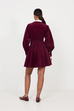 Livunn Cord Dress - Burgundy