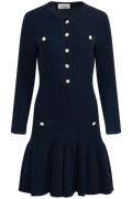 Gerda Crochet Mini Dress - Navy
