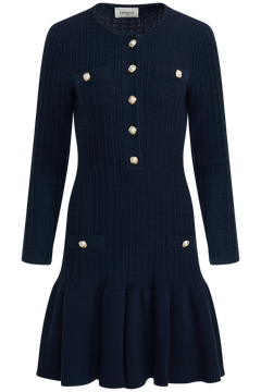 Gerda Crochet Mini Dress - Navy