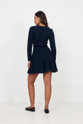 Gerda Crochet Mini Dress - Navy