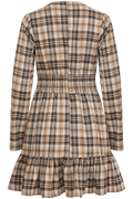 Lena Check Mini Dress - Brown Check