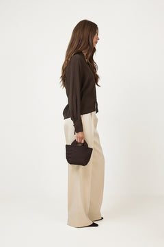 St Barths Petit Tote (Nest) - Chocolate