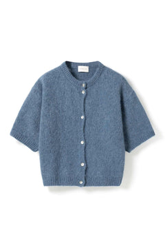 Kae SS Knit Cardigan - Jeans Melange