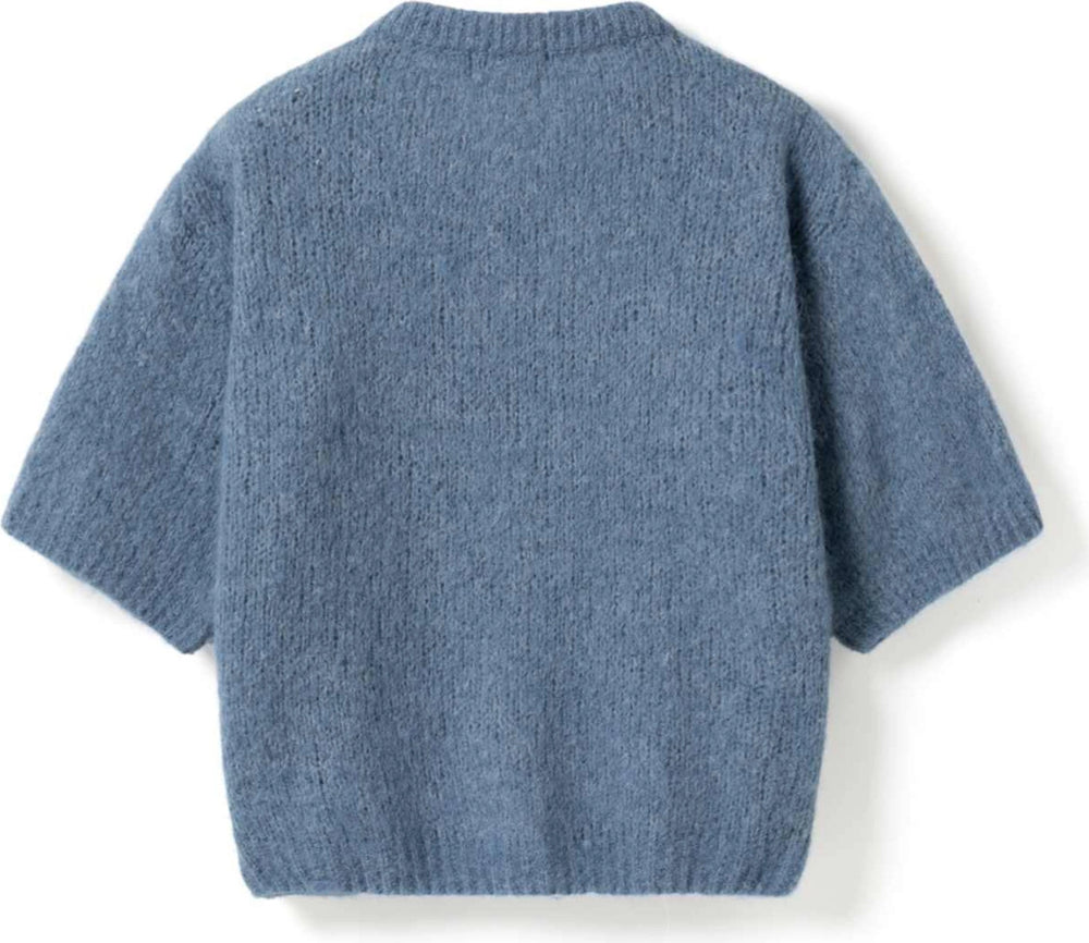 Kae SS Knit Cardigan - Jeans Melange