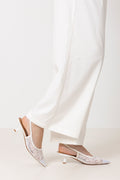 Biakristin Kitten Heel Slingback Mesh - White Lace