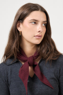 Maria Narrow Cashmere Scarf - Tawny Port