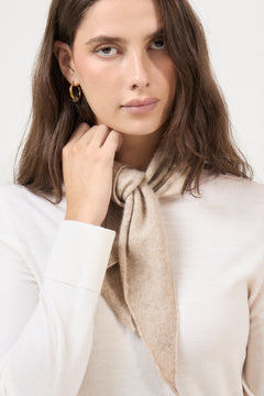 Maria Narrow Cashmere Scarf - Oatmeal