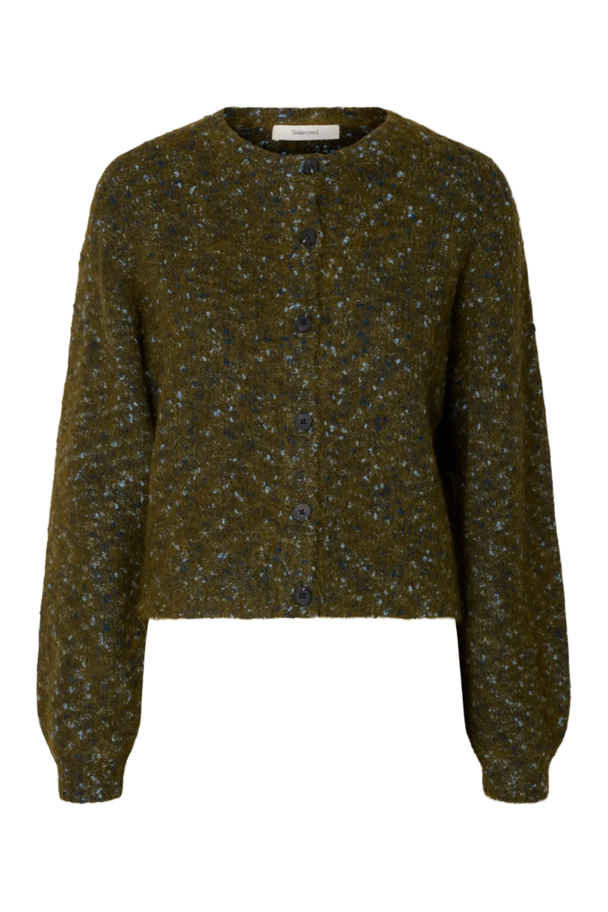 Kat Ls Stickad Kort Kofta - Fir Green