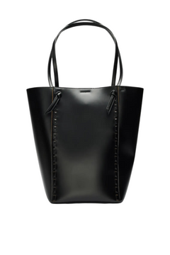 Stella Leather Tote Bag - Black