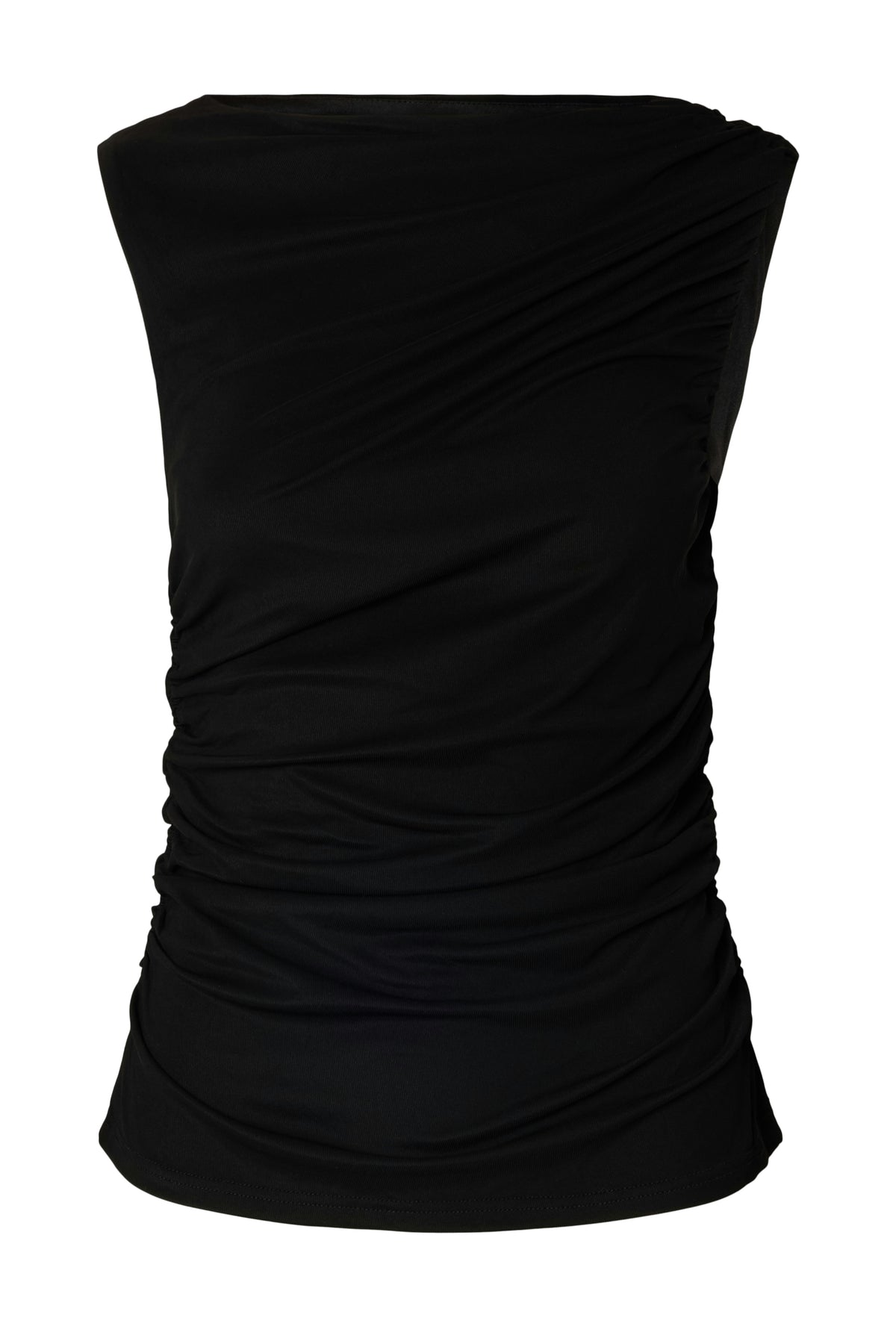 Mira Fitted Sl Top - Black