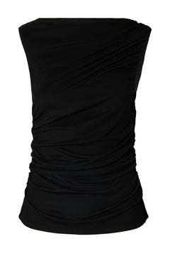 Mira Fitted Sl Top - Black