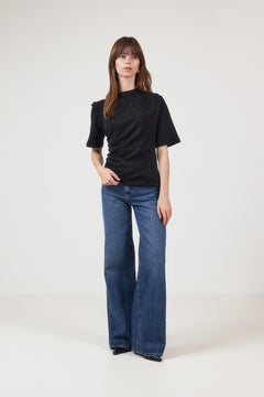 Oline Light Twist Tee - Black