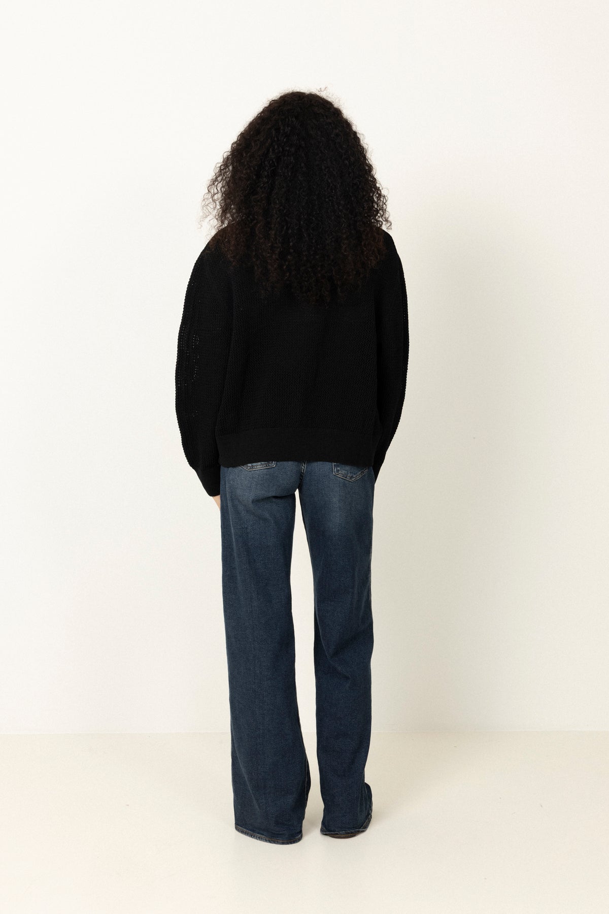 Crochet Track Top - Black