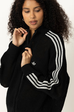 Crochet Track Top - Black