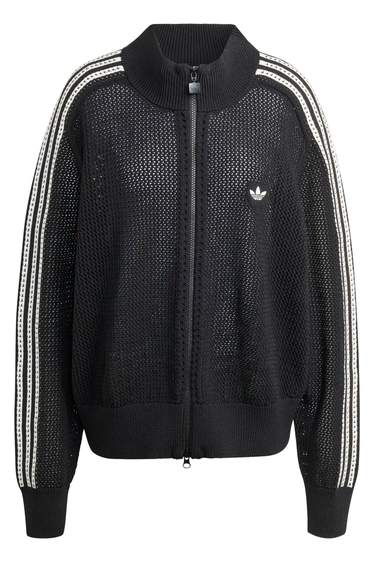 Crochet Track Top - Black