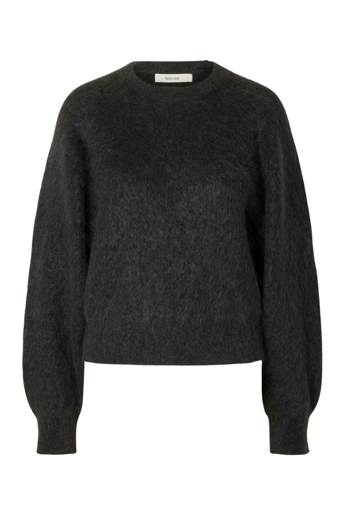 Mira Ls Knit Short O-Neck - Asphalt