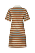 Stetson Polo Dress - Nuthatch Cream Stripe