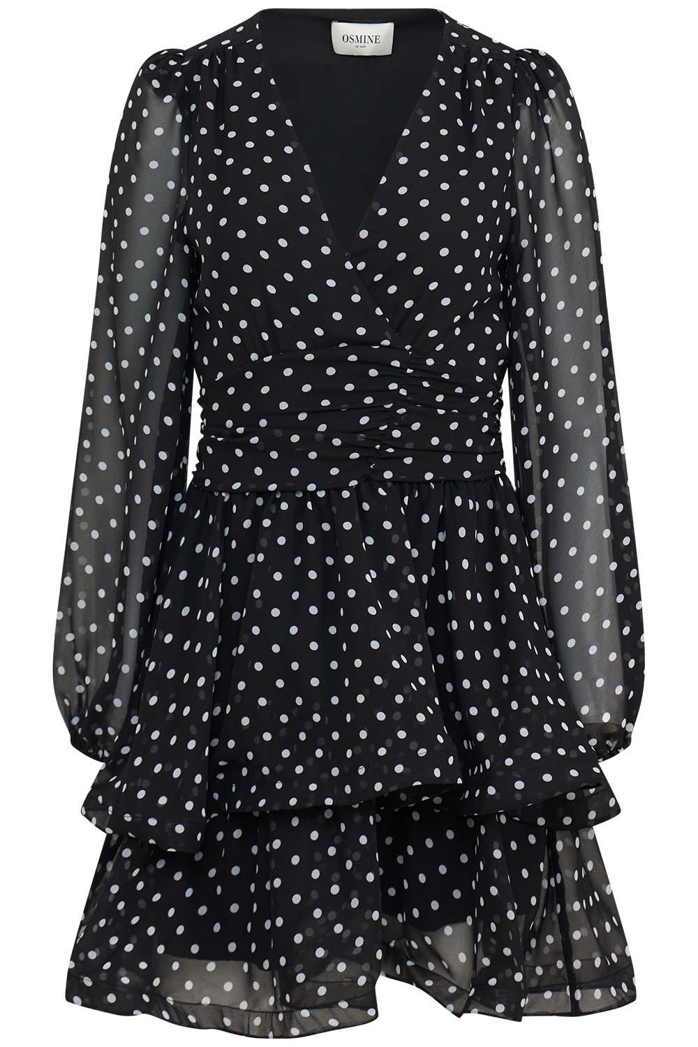 Jade Wave Polka Dot Dress - Black Dot