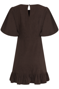 Kaysa Cord Mini Dress - Dark Brown