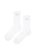 Juicy Script Sock - White/Sky Blue