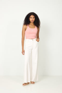 Juicy Crown Ribbed Tank - Rose