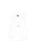 Juicy Crown Ribbed Tank - White