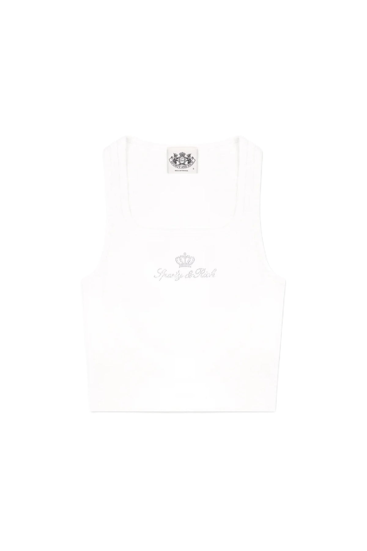 Juicy Crown Ribbed Tank - White