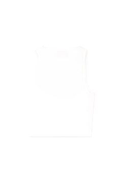 Juicy Crown Ribbed Tank - White