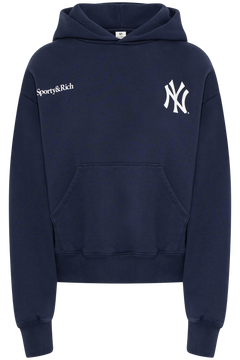 Yankees Curve Hoodie - Dark Navy/White