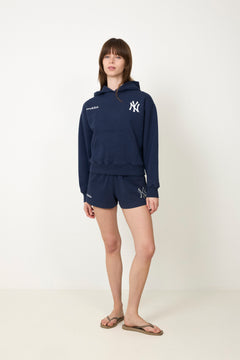 Yankees Curve Hoodie - Dark Navy/White