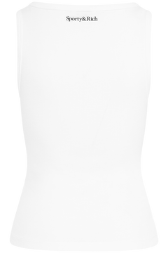 Yankees Krystal Cropped Tank - White/Dark Navy
