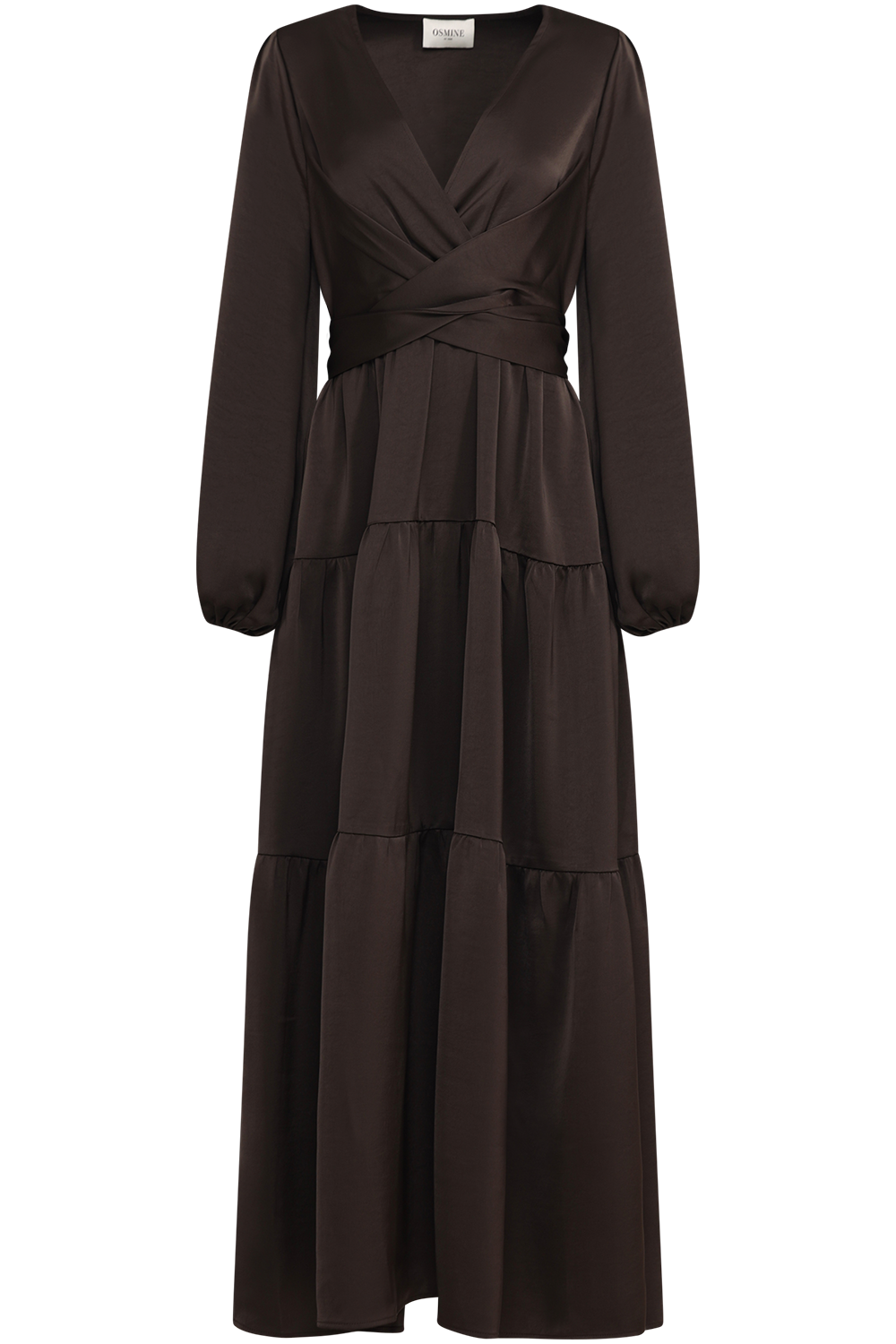 Hedvig Satin Dress - Dark Brown
