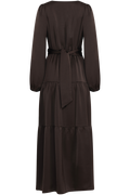 Hedvig Satin Dress - Dark Brown