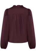 Hilde Satin Blouse - Wine