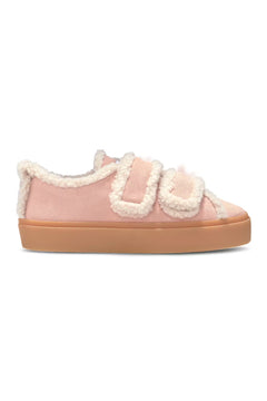 Shearling Low Velcro Pastelle - Rose