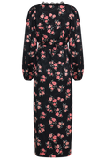 Annicken Floral Midi Dress - Black Floral