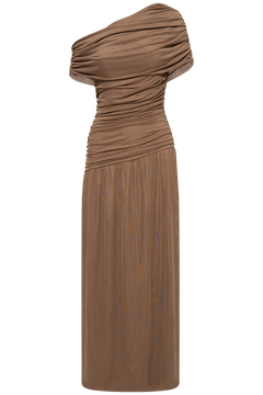 Juneic Mesh Dress - Dark Brown