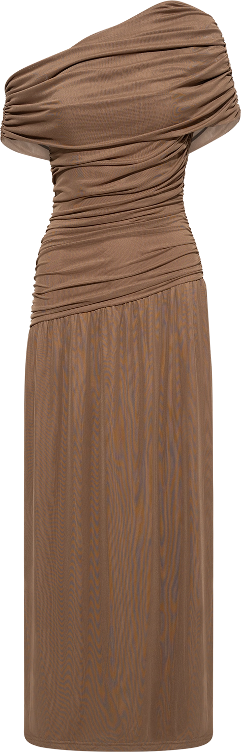 Juneic Mesh Dress - Dark Brown