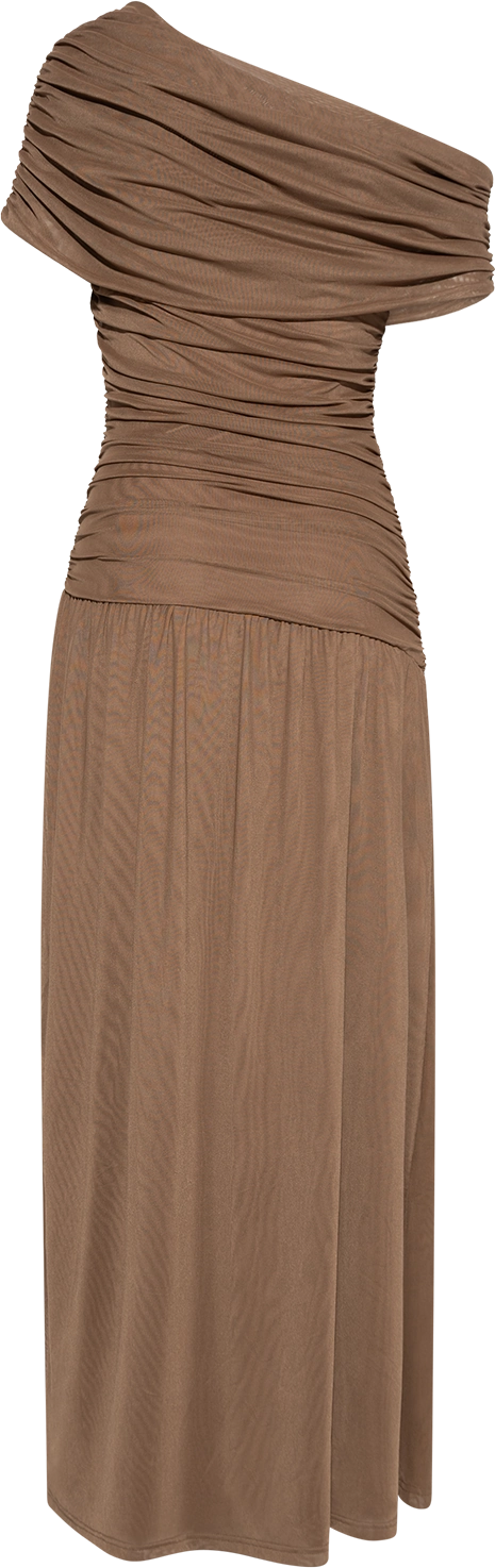 Juneic Mesh Dress - Dark Brown