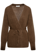 Idaic Wrap Cardigan - Dark Brown