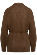 Idaic Wrap Cardigan - Dark Brown