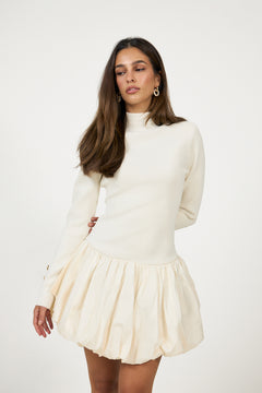 Elodi Knit Mini Dress - Cream