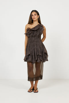 Amaryllis Maxi Dress - Chocolate