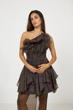 Amaryllis Maxi Dress - Chocolate