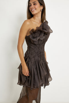 Amaryllis Maxi Dress - Chocolate