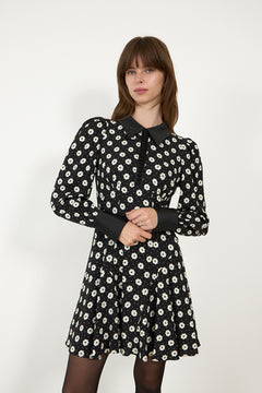 Viola Floral - Creme Fleur Black