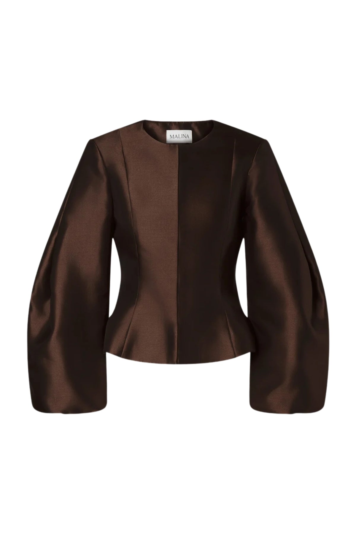 Vendela Balloon Sleeve Blouse - Dark Brown