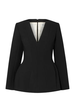 Ninni Cut-Out Shoulder Hourglass Top - Black