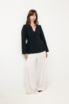 Ninni Cut-Out Shoulder Hourglass Top - Black